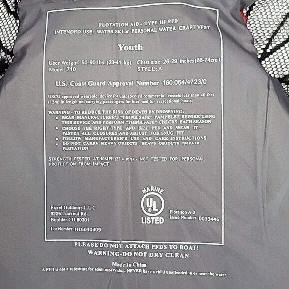 Kid's US Coast Guard Approved PFD Youth 50-90 lbs - Picture 4 of 4